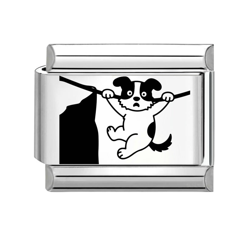 Wholesale 9mm Italian Charm Starter Bracelets DIY Cute Pet Stainless Steel Composable Bracelet