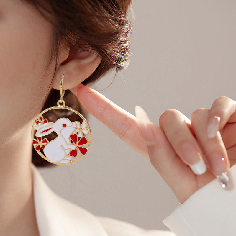 Wholesale Geometric Round Easter Alloy Drop Earrings