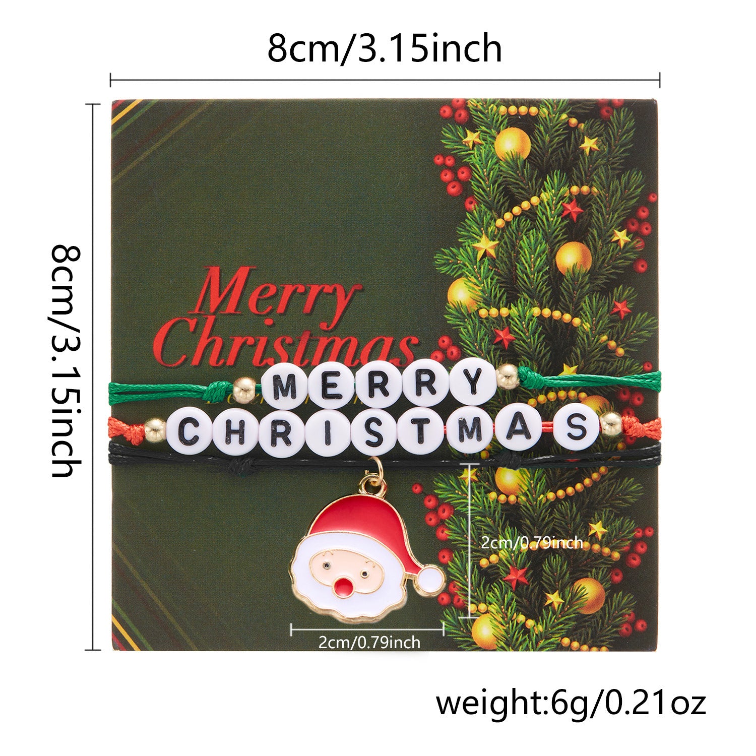 Wholesale  Christmas Bracelet suit Beaded Letter Santa  Woven Christmas Bracelet