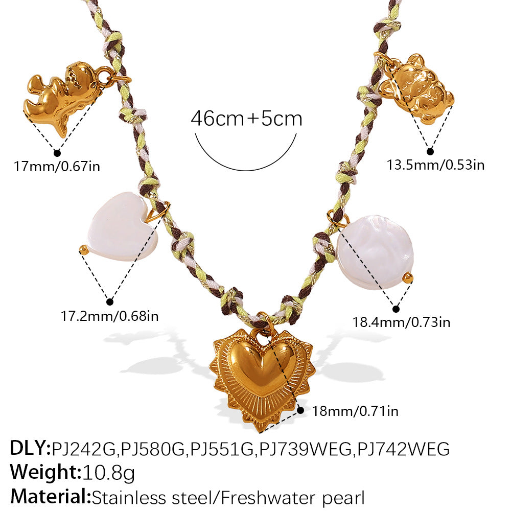 Wholesale DIY pendant knotted rope bracelet colorfast ocean-themed pendant necklace jewelry