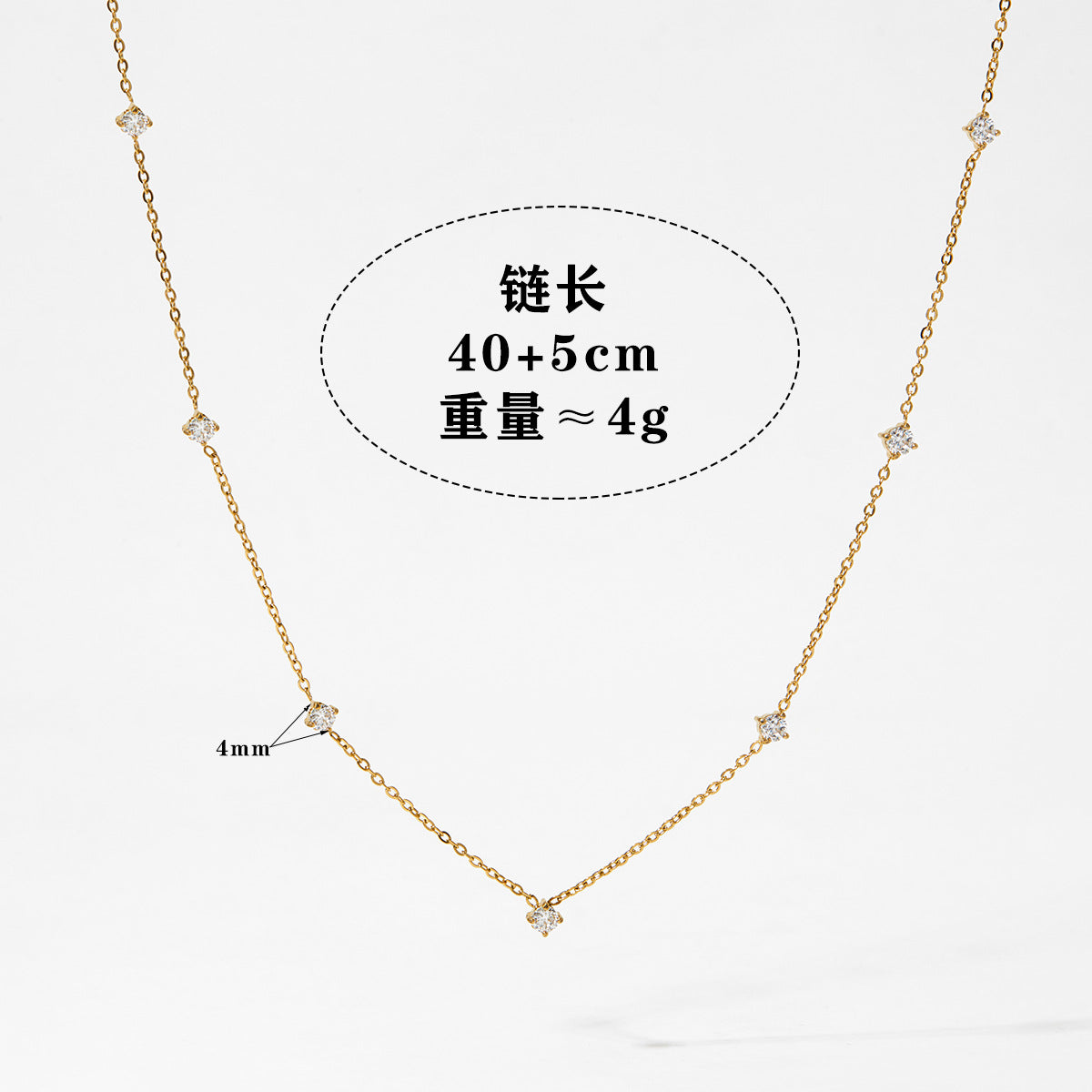 Wholesale Stainless steel zircon necklace bracelet anklet suit