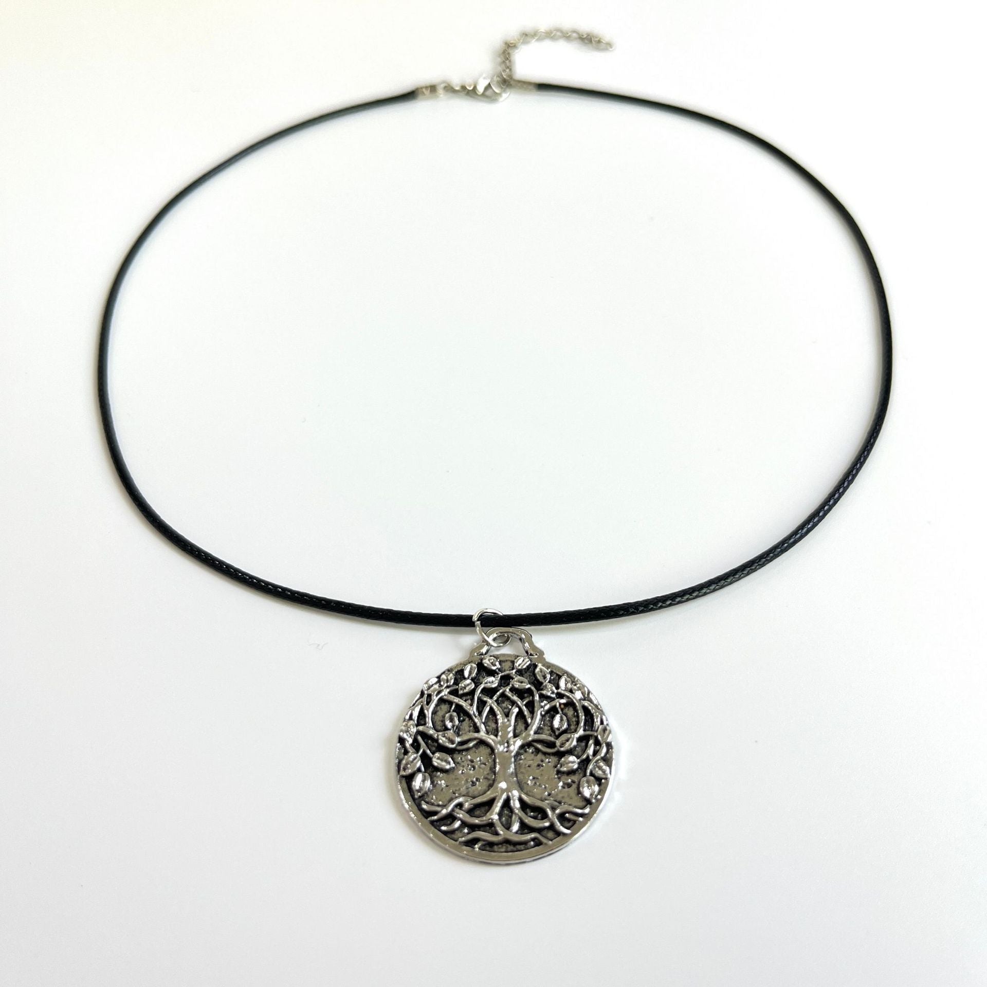 Wholesale Retro Tree Flower Pendant Necklace,  Turquoise Inlay,  Zinc Alloy,  Electroplated,  Boutique Resale Jewelry Accessory