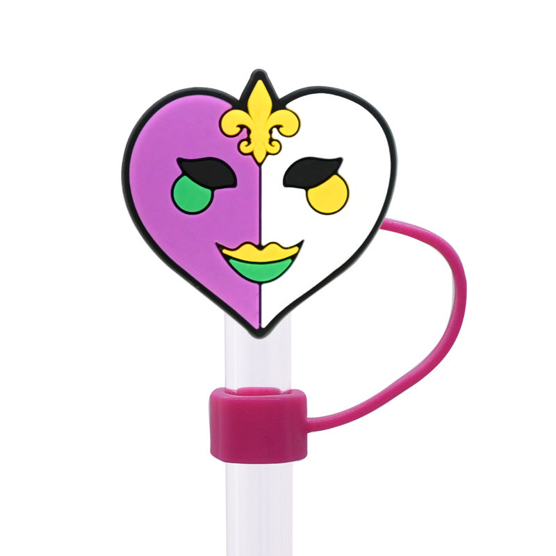 Wholesale Random 100pcs Carnival Series Straw Cover 10MM Straw Tube Cap