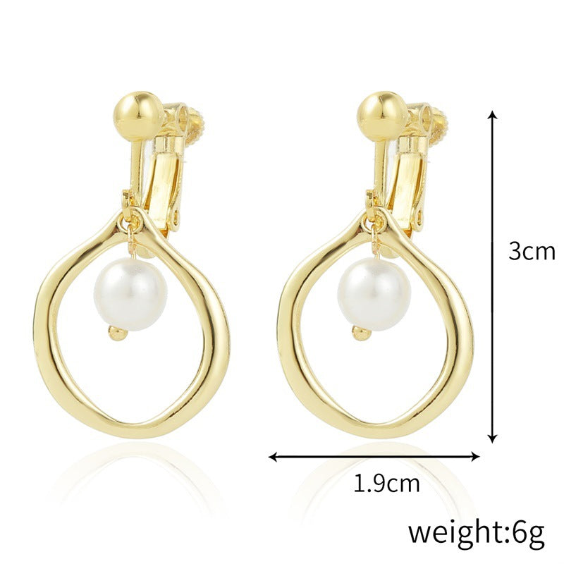 Wholesale Baroque Pearl Earrings Ear Cuff ACC-ES-ManYi004