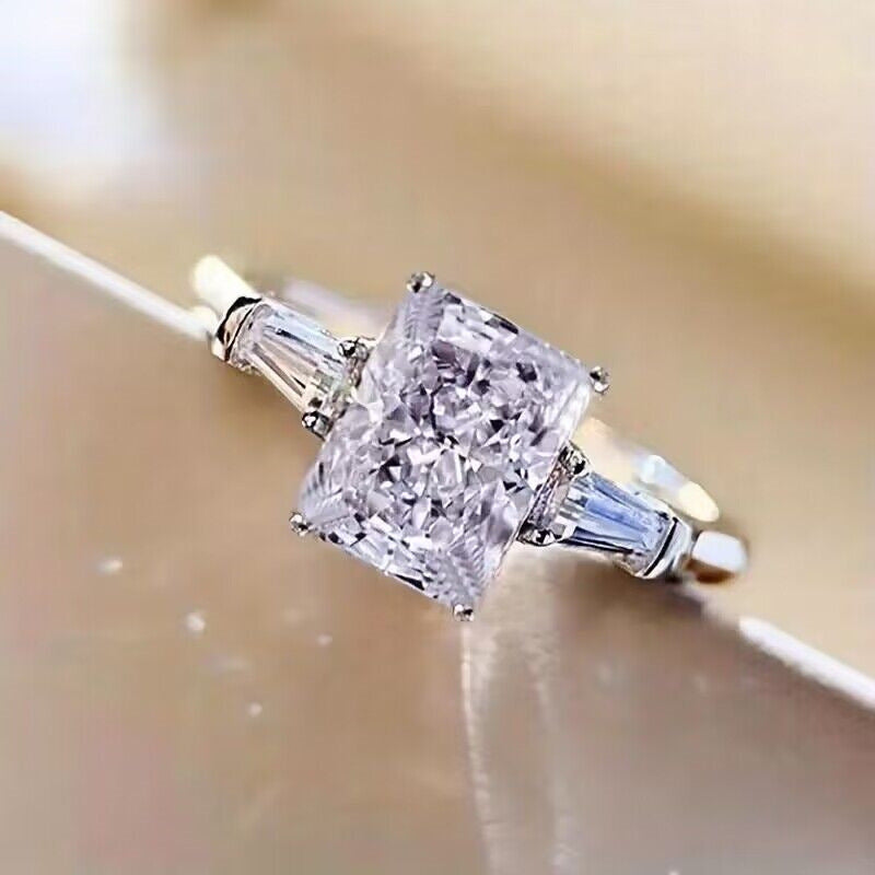 Wholesale Copper Zircon Ring Geometric Sweet Romantic Women' s Jewelry Accessory