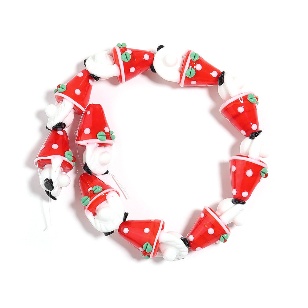 Wholesale  Glazed Color Christmas  Focal Beads DIY Bead Accessories