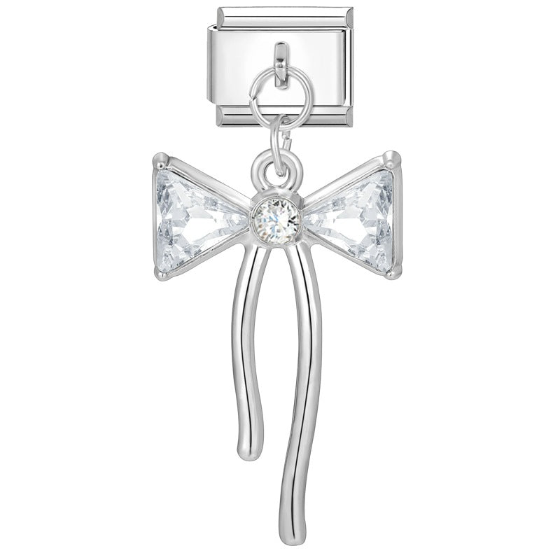 Wholesale Italian Charm Bracelet 9mm DIY Splicing Heart Pendant Stainless Steel Composable Bracelet