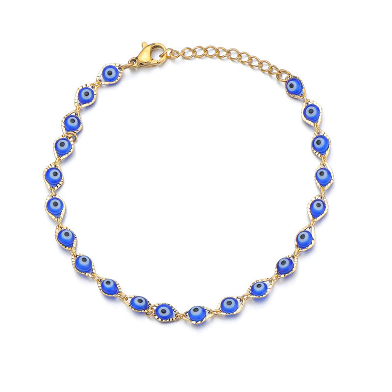 Wholesale Copper eye-shaped element bead bracelet