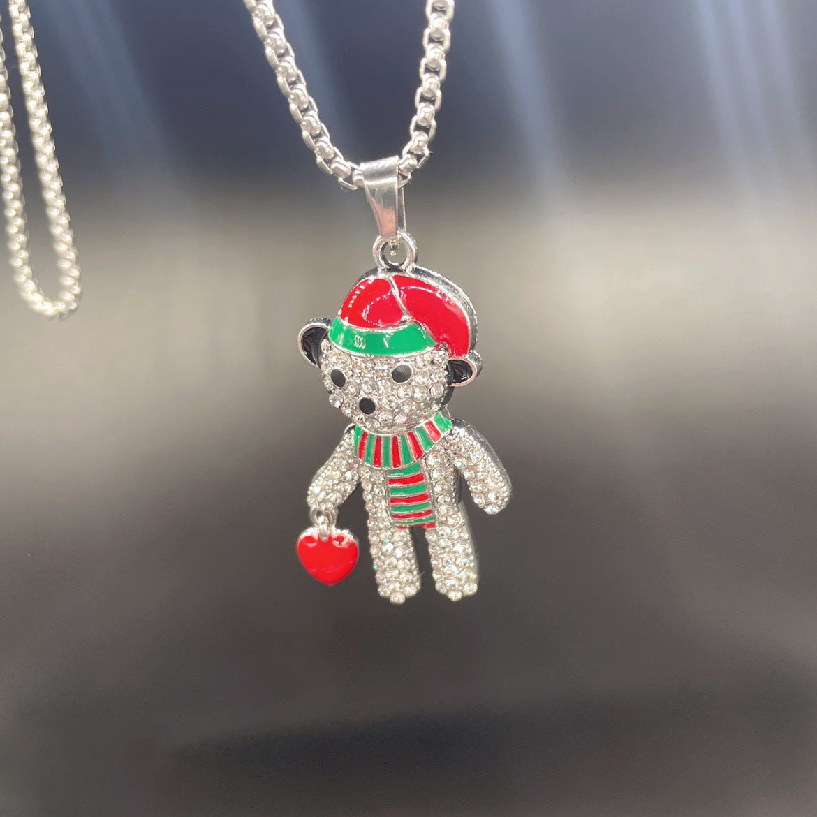 Wholesale Christmas Bear Long Necklace