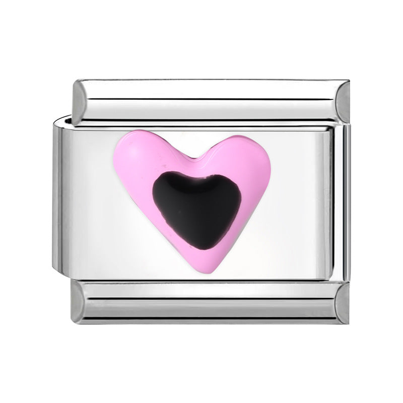 Wholesale 9mm Italian Charm Starter Bracelets DIY Bow Heart Stainless Steel Composable Bracelet