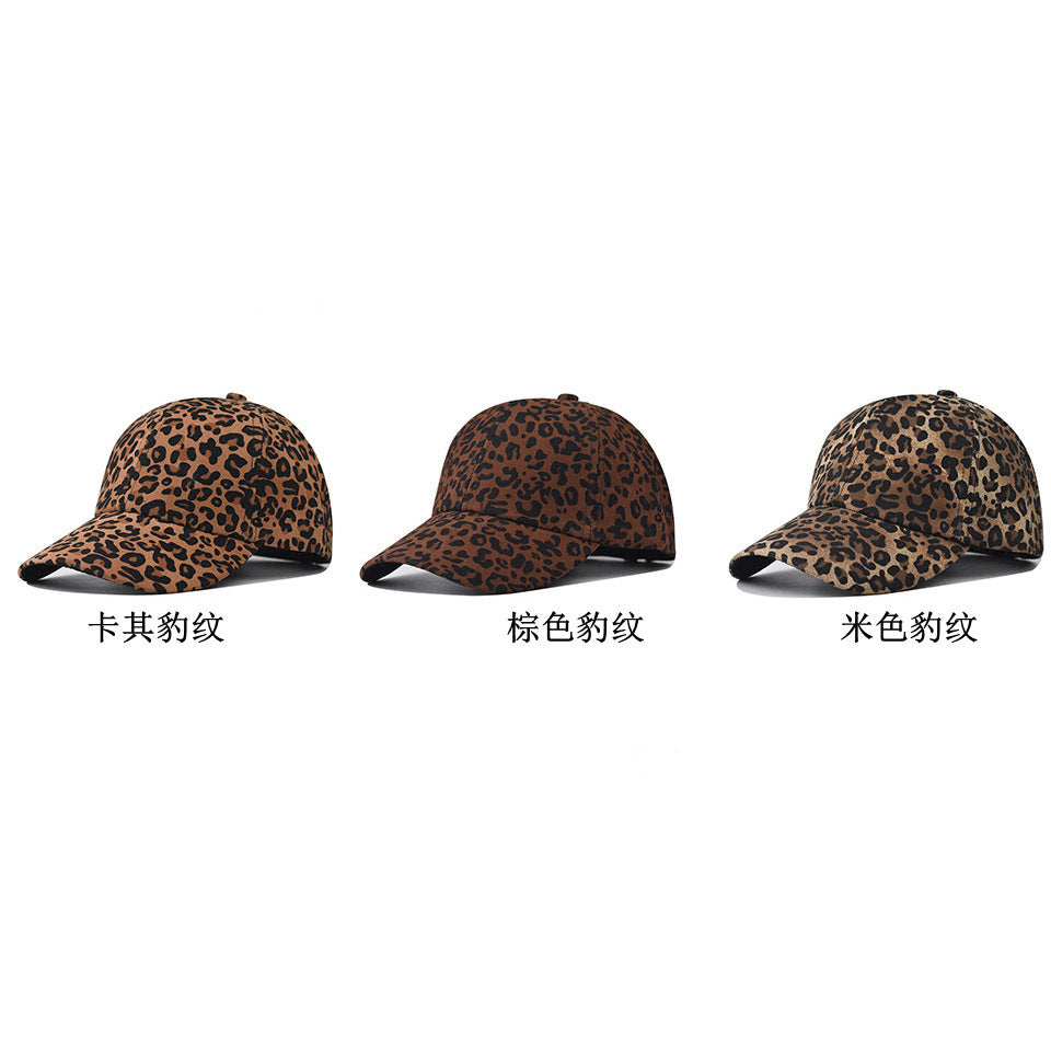 Wholesale Classic Leopard Print Suede Baseball Cap Adjustable Curved Brim Hat For Men Women Everyday Fashion