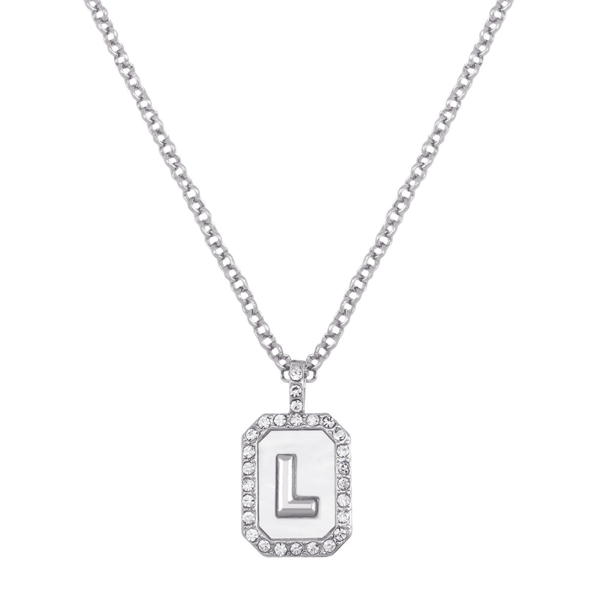 Wholesale Letter Diamond Set Alloy Necklace ACC-NE-JiaQi001