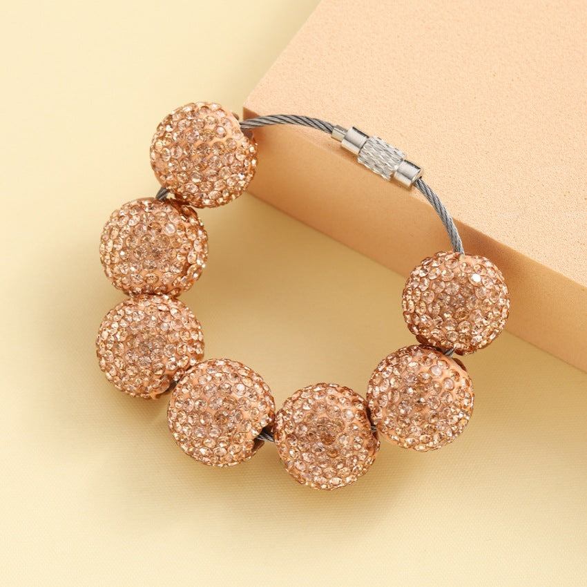 Wholesale Diamond Bracelet Wristlet Keychains ACC-KC-RongR081