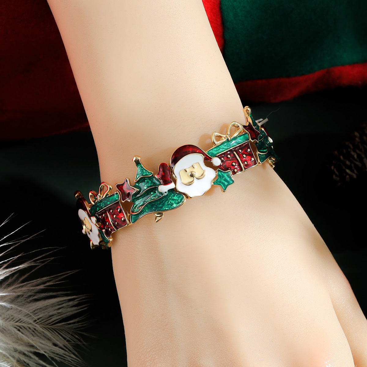 Wholesale Christmas Tree Necklace Earrings Set ACC-NE-QingHe004