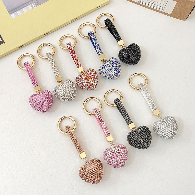 Wholesale Diamond-studded Heart Metal Keychain ACC-KC-CH057