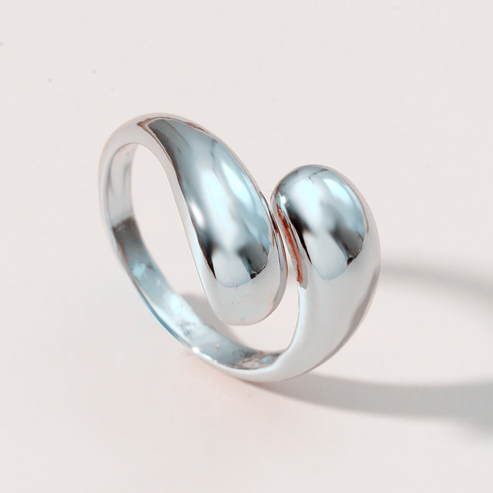 Wholesale Water Drop Gold Plated Open Rings ACC-RS-GouYa001