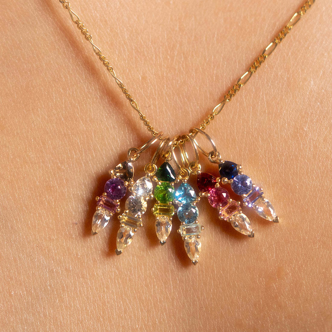 Wholesale Stainless Steel December Birthstone Valentine' s Day DIY Zircon Necklace