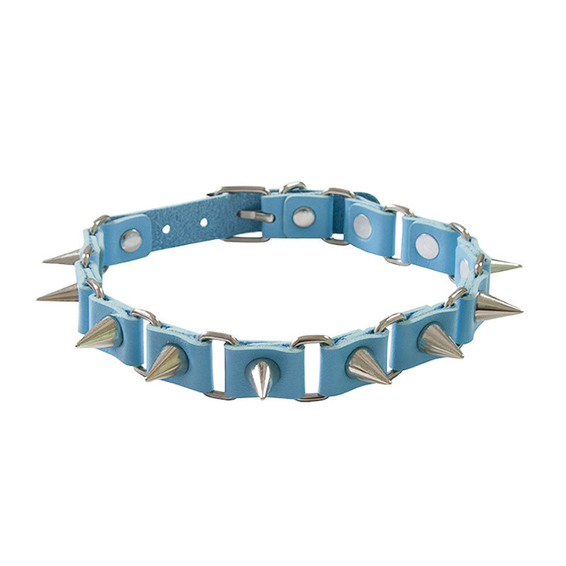 Wholesale Spiked Rivet Collar Punk Clavicle Chain Choker Necklace ACC-NE-Jinl005