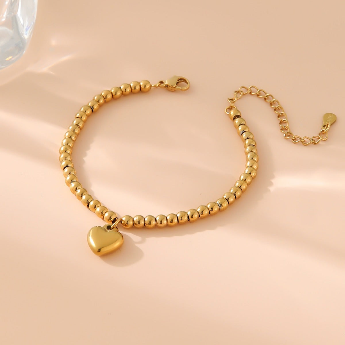 Bracelet en gros en acier inoxydable Bracelet perlé en or