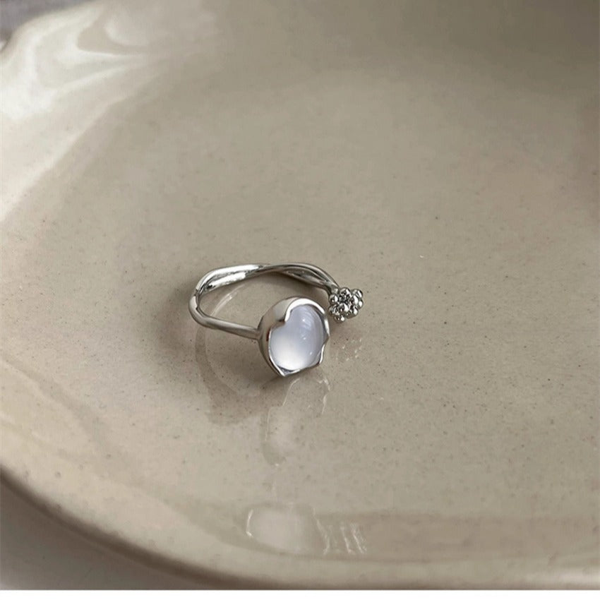 Wholesale Stylish Women Flower Ring Zinc Alloy Open Adjustable Textured Jewelry Accessory For Resale