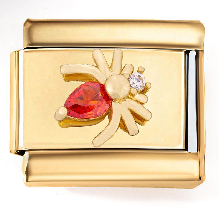 Wholesale Italian Charm Bracelet 9mm DIY Splicing Creative Pattern Stainless Steel Composable Bracelet