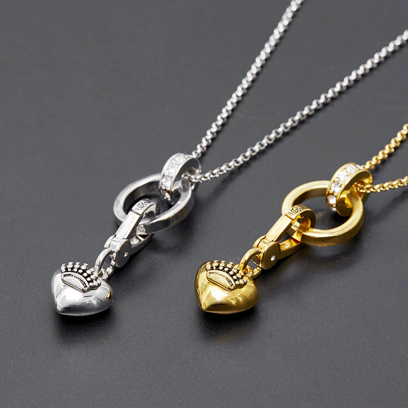 Wholesale Metal Long Love Pendant Necklace
