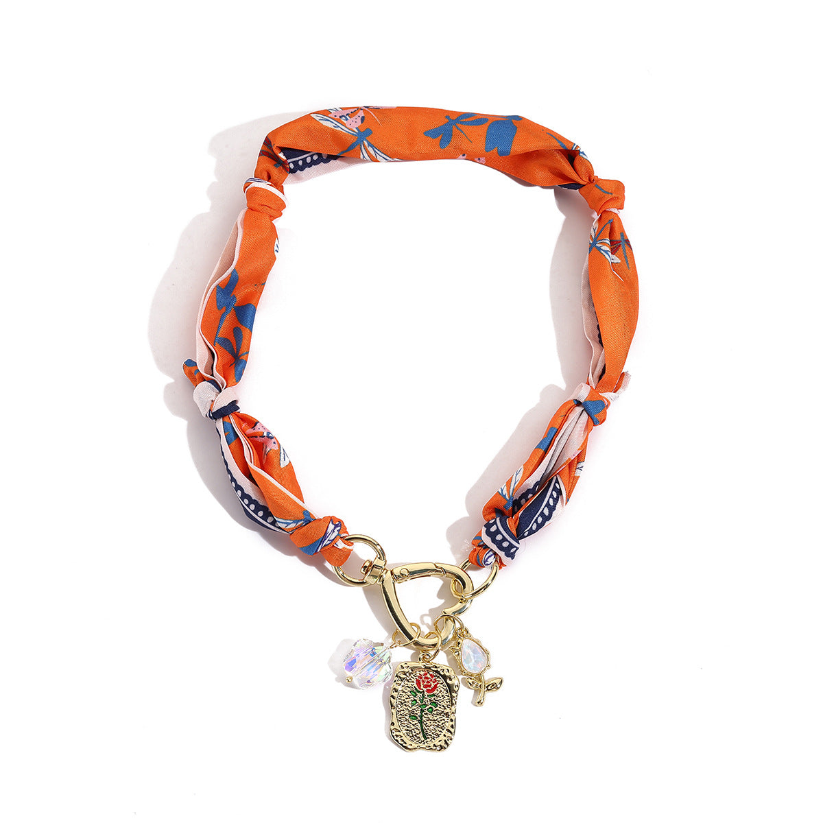Wholesale Dopamine Color Silk f Necklace Light Luxury Fashion Christmas Bow Niche Silk f Necklace