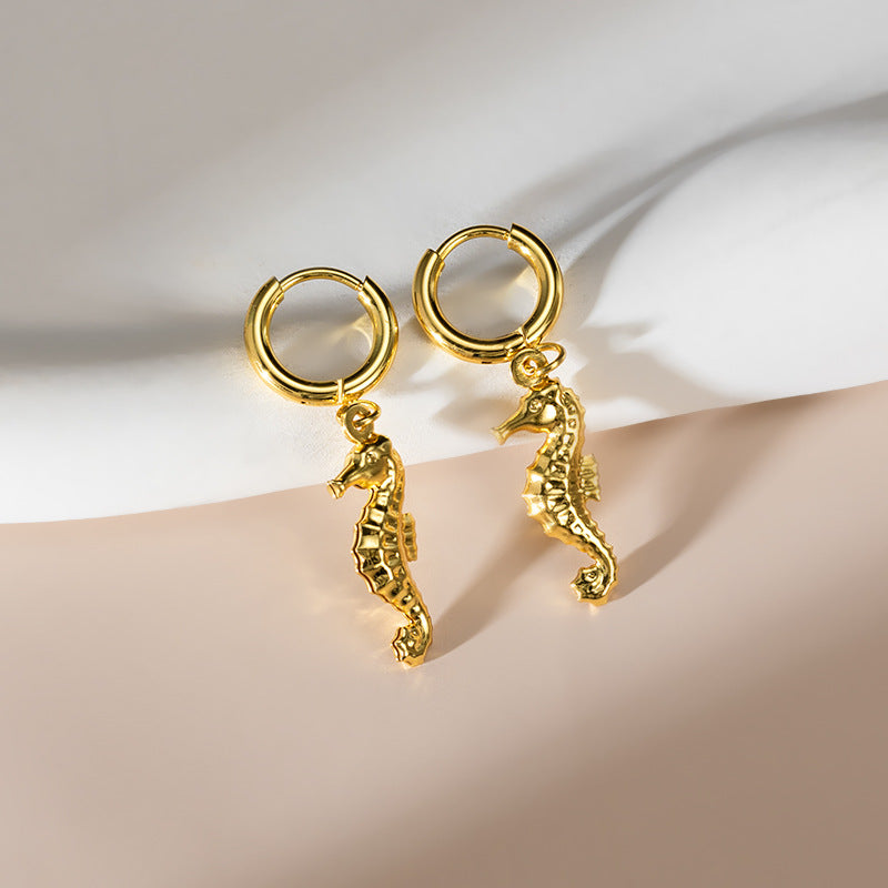 Wholesale Electroplated Stainless Steel Shell Earrings - Boutique Resale Jewelry