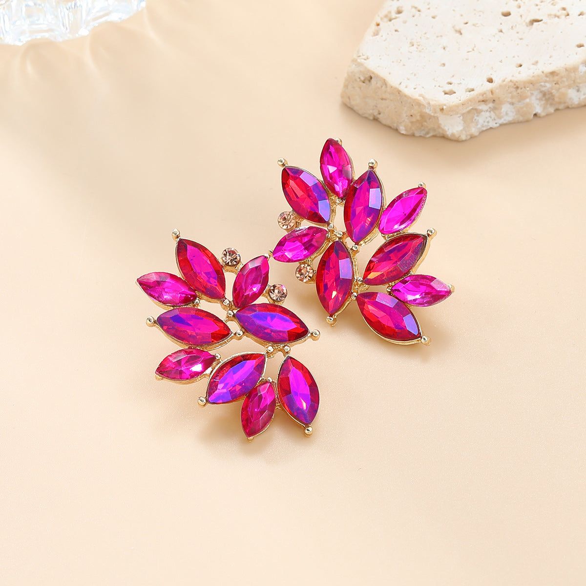 Wholesale Rhinestone Flower Boho Alloy Earrings ACC-ES-JL012