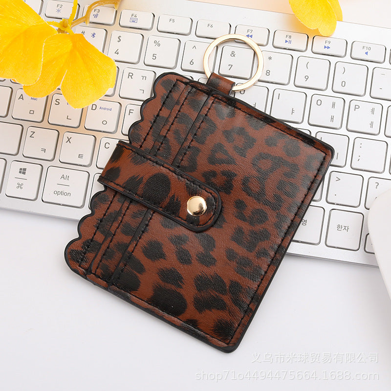 Wholesale Western Style Aztec Tie Dye Camouflage Plaid Leopard Print PU Pickup Bag Keychain ACC-KC-MiQiu001
