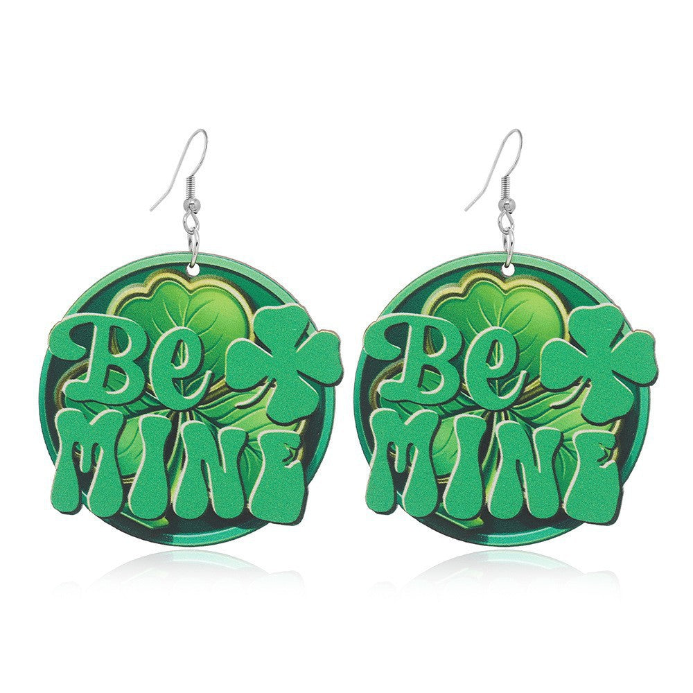 Wholesale St. Patrick's Day Irish Acrylic Earrings