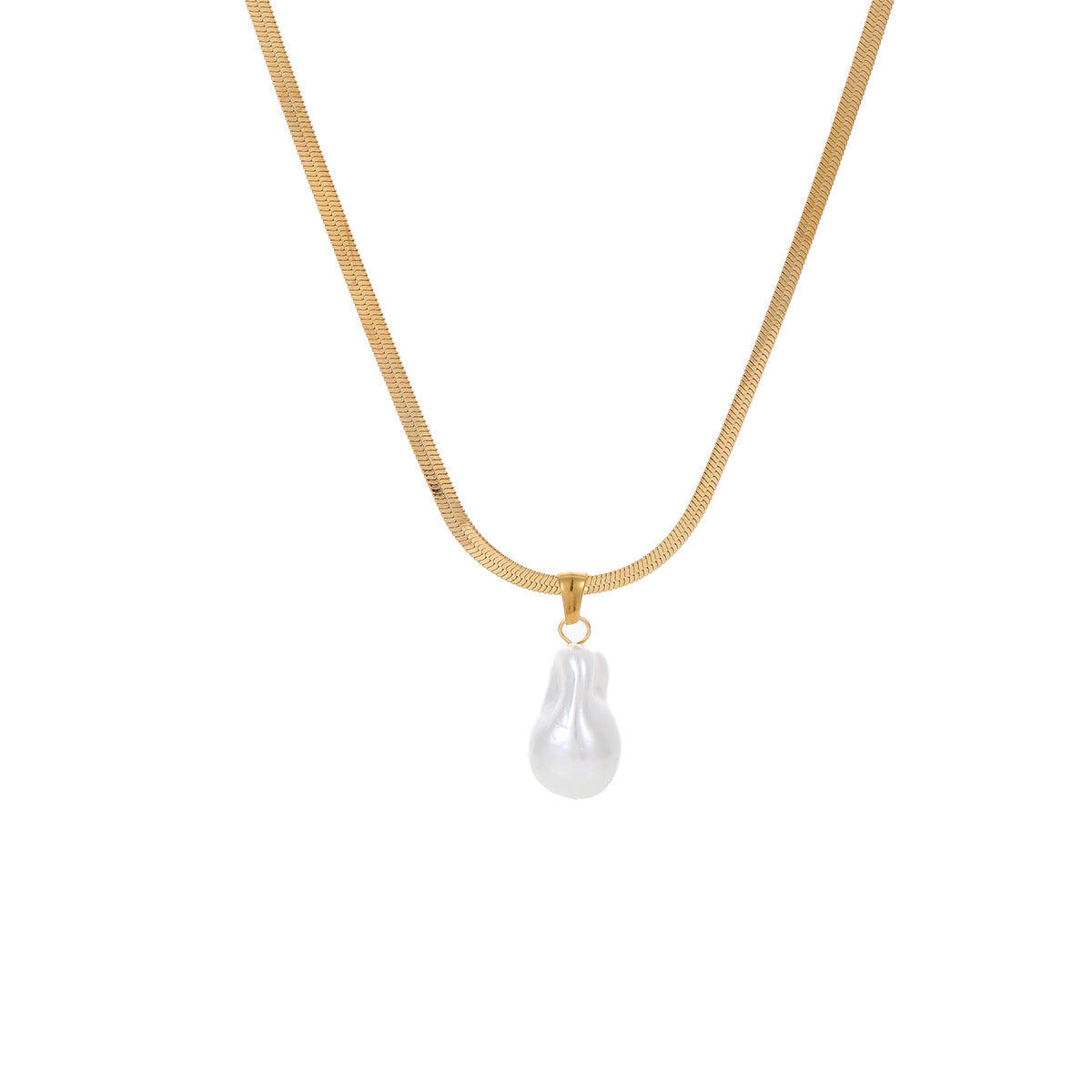 Wholesale  Stainless Steel Jewelry Vintage Flat Snake Chain Necklaces