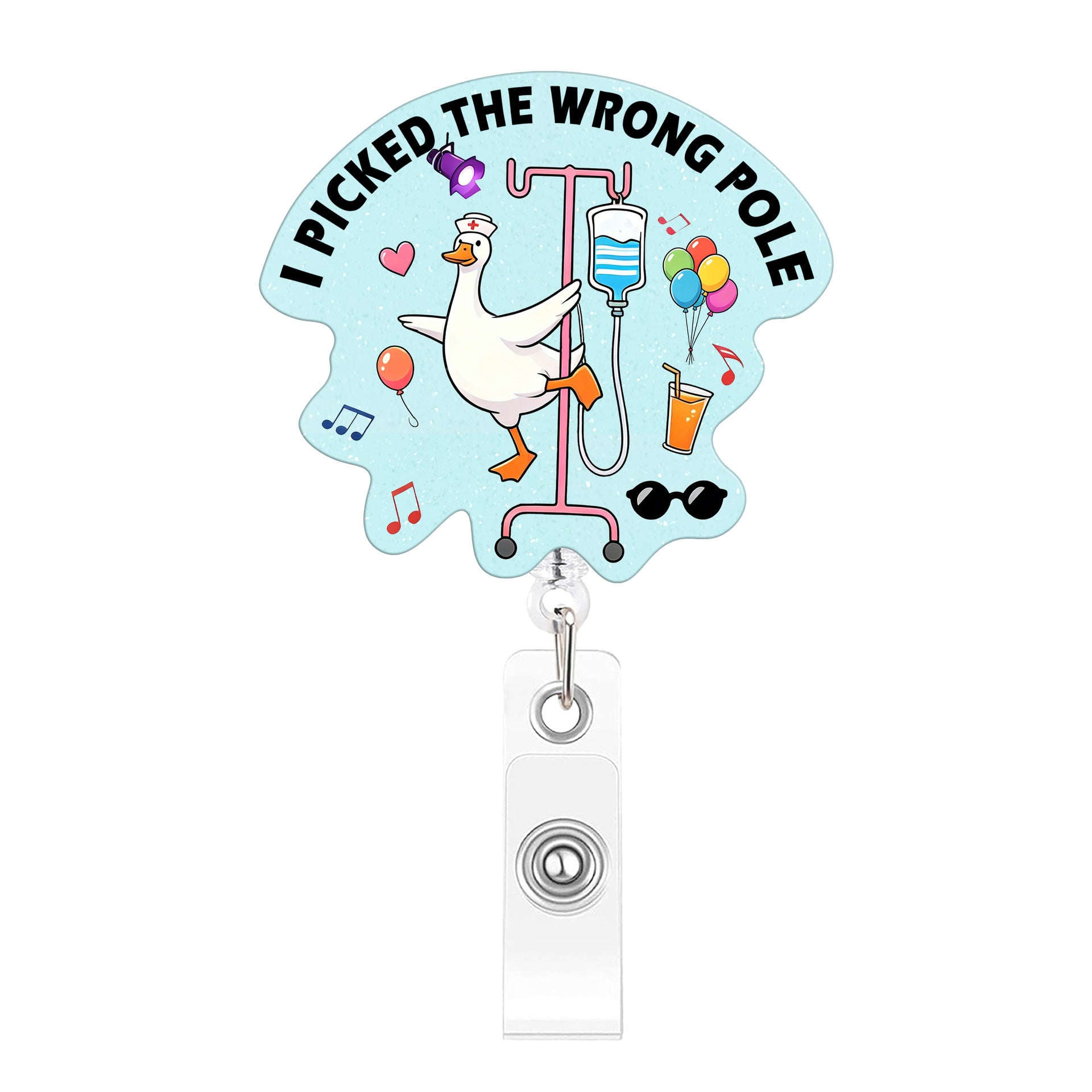 Wholesale Plastic Retractable Badge Reel Funny Duck Design For Nurses Medical Students Gift