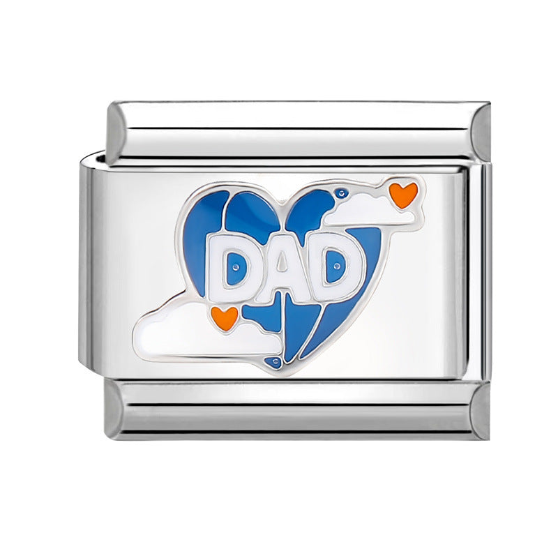 Wholesale Italian Charm Bracelet 9mm DIY Splicing Cute Creative Stainless Steel Composable Bracelet