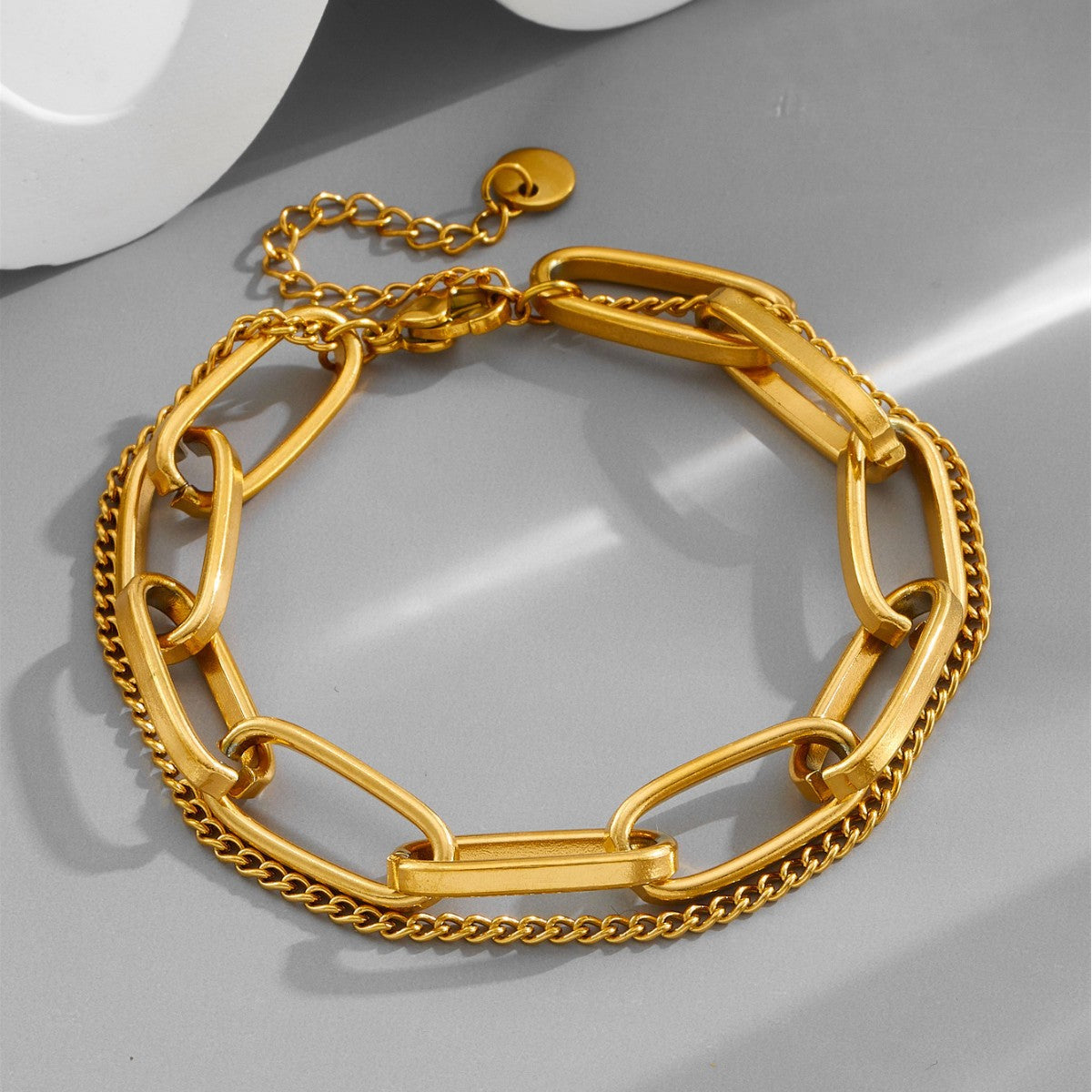 Wholesale Titanium Steel Bracelet Cyber Celebrity Style Old Money Elegant Everyday Wear Jewelry Accessory Gift