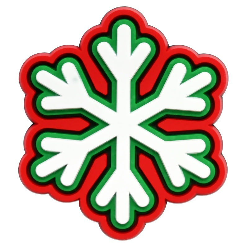 Wholesale Random 100pcs Christmas series  PVC Soft Rubber Shoe Buckle Decoration