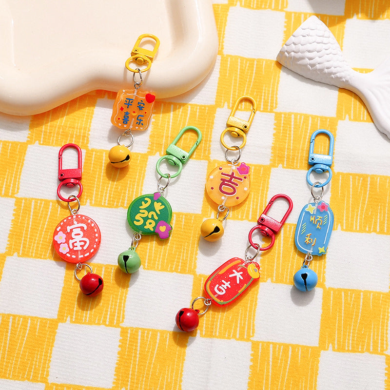 Wholesale Acrylic Festive Blessing Plaque Bag Charm Decorative Accessory for Resale
