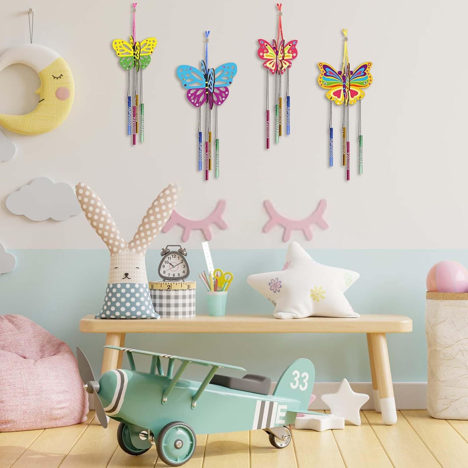 Wholesale  butterfly wind chime diy handmade material bagit