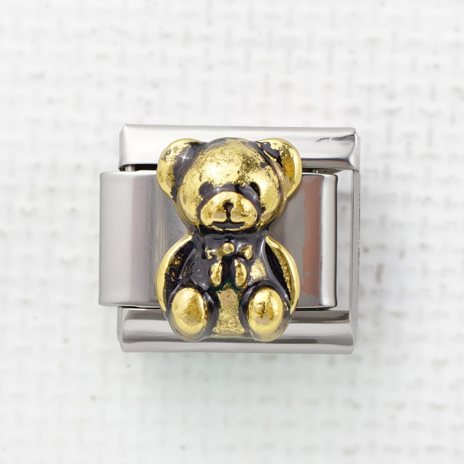 Wholesale 5pcs Italian Charm Bracelet 9mm DIY Splicing Perfume Bottle Bear Stainless Steel Composable Bracelet