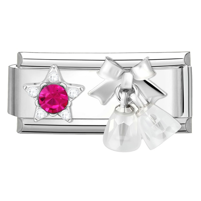 Wholesale Italian Charm Bracelet 9mm DIY Creative Simple  Creative Stainless Steel Composable Bracelet