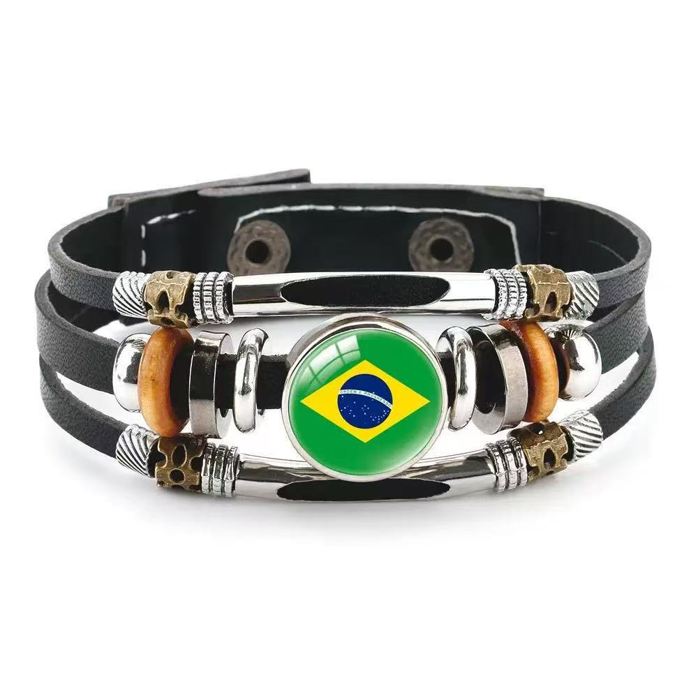 Wholesale Handmade Glass Bead Sports Ball Bracelet - Football Baseball Basketball Fan Jewelry Accessory,  Anniversary Gift