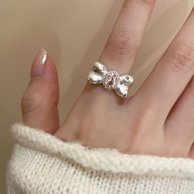 Wholesale Oil Drop Zircon Butterfly Pearl Ring ACC-RS-Huiih002