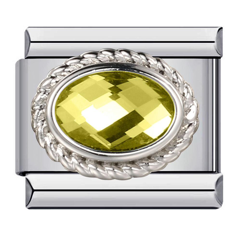 Wholesale Italian Modular 12 Birthstones Stainless Steel DIYBracelet