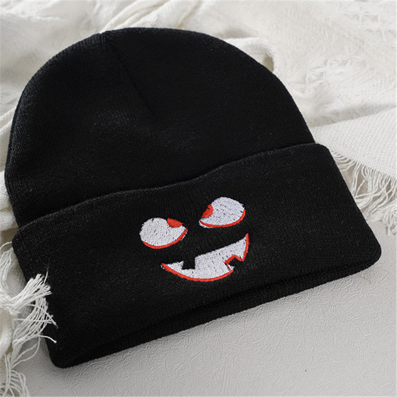 Wholesale   Pumpkin Personalized Embroidered Woolen Knitted Hat