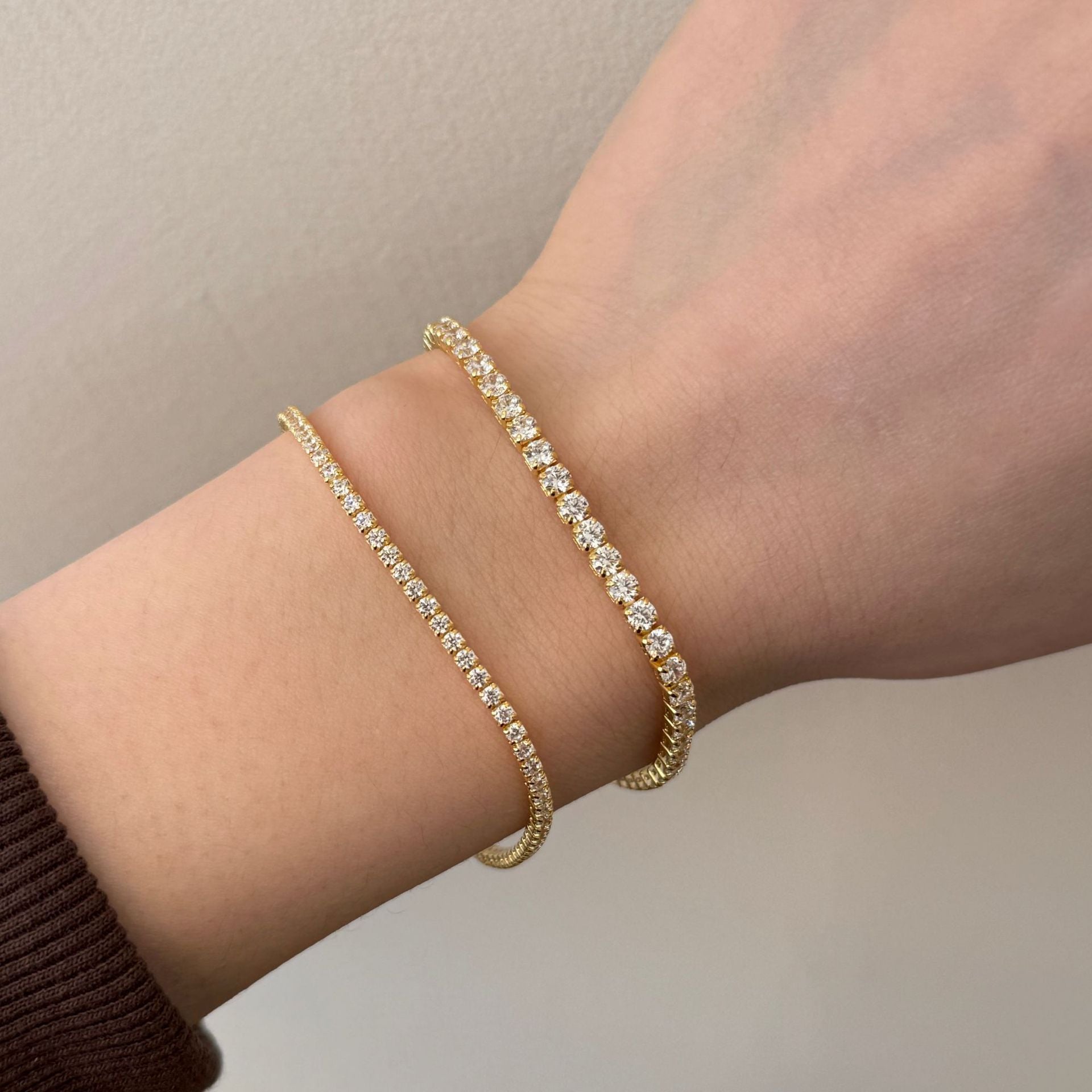 Wholesale 925 Sterling Silver Tennis Bracelet For Women Platinum Color Single Row Stone Clasp Everyday Jewelry Accessory