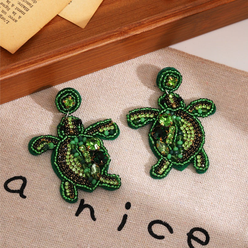 Wholesale Ocean Beach Starfish Seahorse Shell Rice Bead Earrings