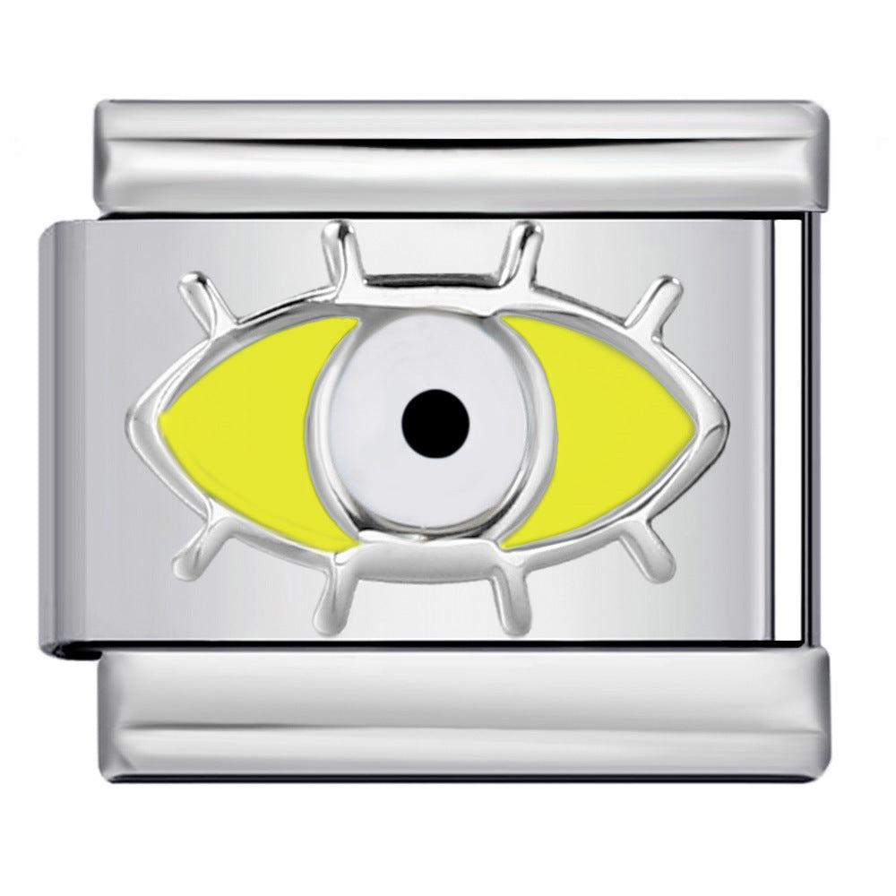 Wholesale Italian Charm Bracelet 9mm DIY Splicing Removable
Five-pointed star eyes Stainless Steel Composable Bracelet