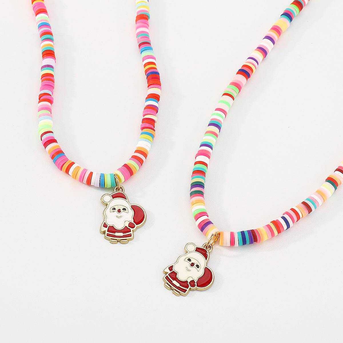 Wholesale Christmas Santa Claus Bohemian Colorful Alloy Necklaces ACC-NE-XianDi007