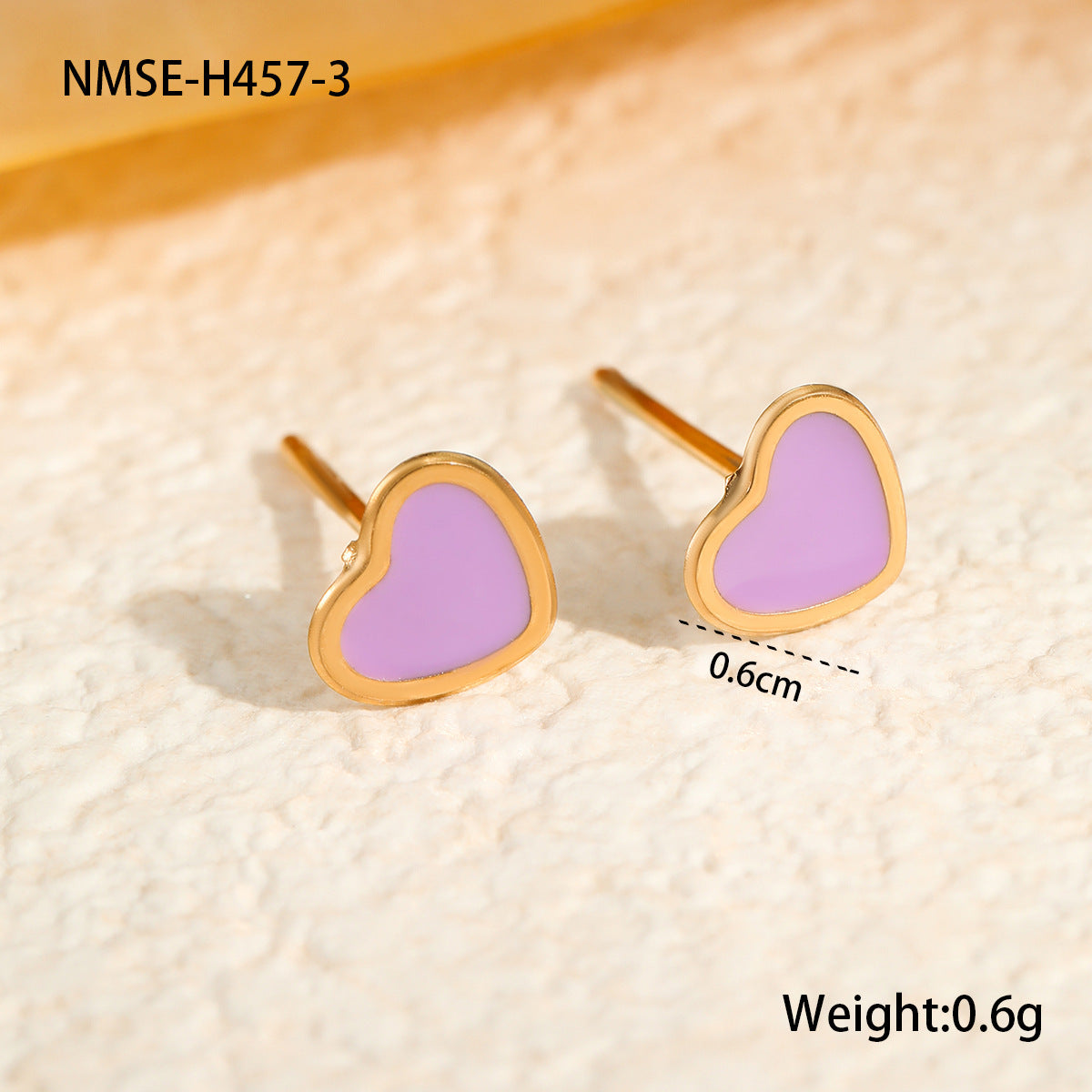 Wholesale  Colorful Oil-Dropping Stainless Steel Earrings