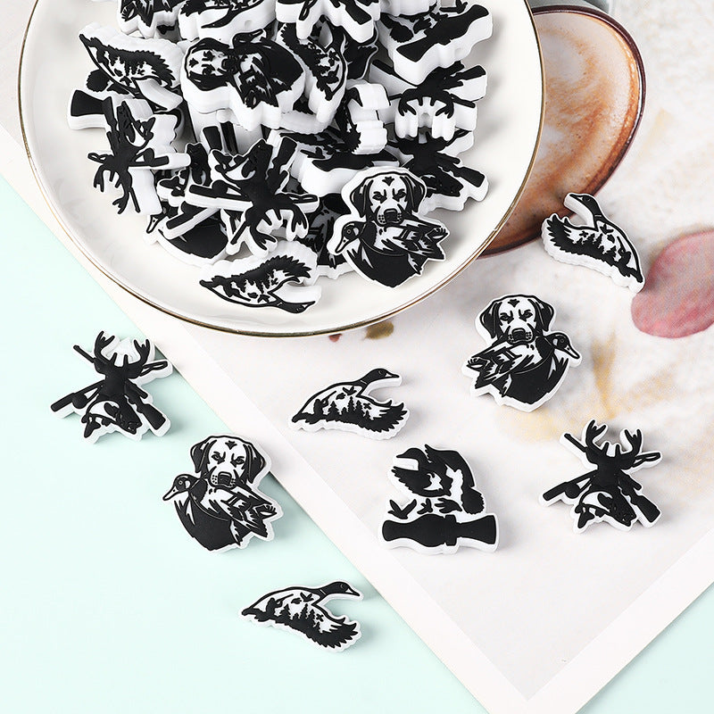 Wholesale 20pcs  silicone loose Focal Beads DIY Bead Accessories